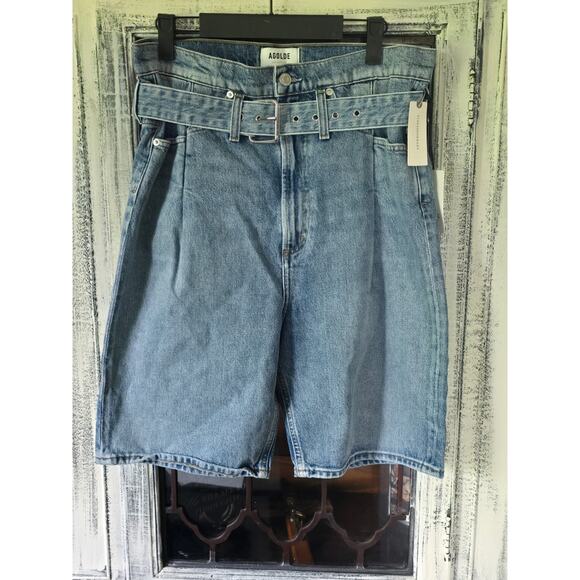 NWT AGOLDE Retro Ultra High-Rise Denim Shorts - 26 waist - Picture 8 of 10